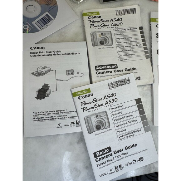 Canon PowerShot A530 5.0MP Digital Camera Silver Possible Low Battery Issue AsIs - Picture 8 of 15